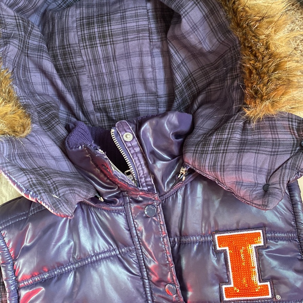 NWOT Victoria’s Secret PINK navy puffer vest with detachable hood y2k vintage - Picture 4 of 4